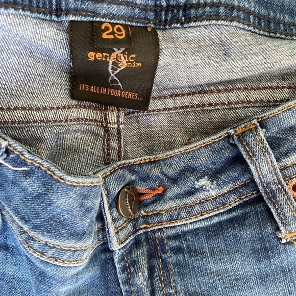 GENETIC Denim The Shane Style Distressed Denim Blue Jeans Waist Size 29 - Picture 4 of 7